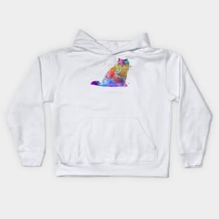 Himalayan cat in watercolor Kids Hoodie